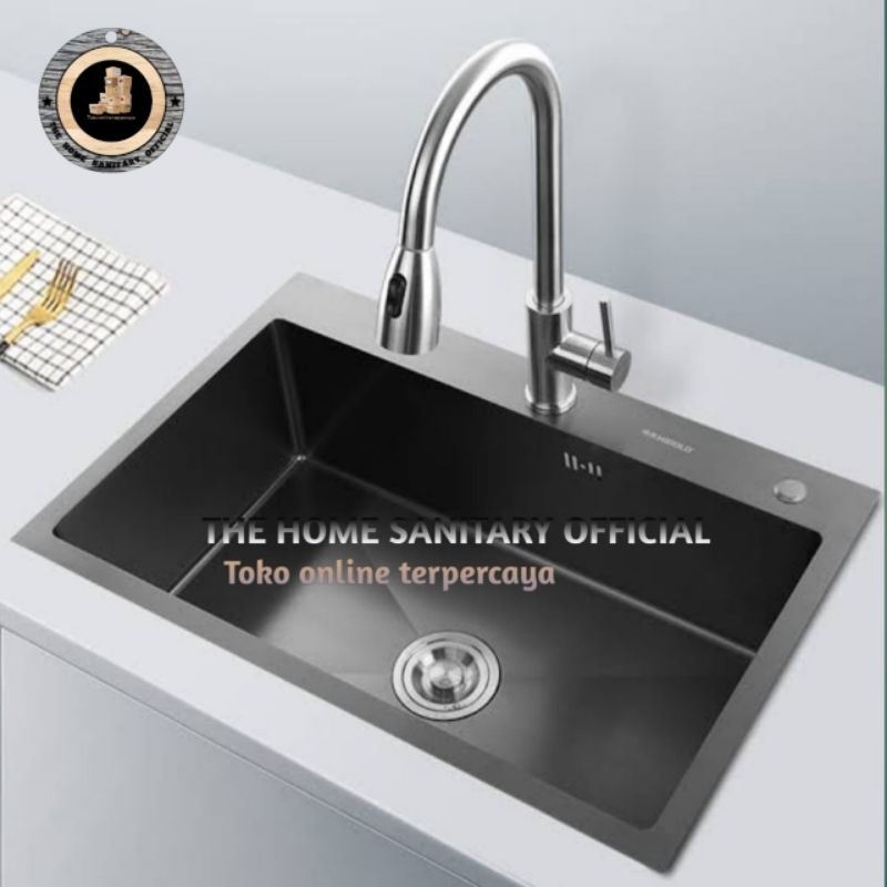 Jual Paket Lengkap Kitchen Sink Stainless Inobe Hitam Shopee