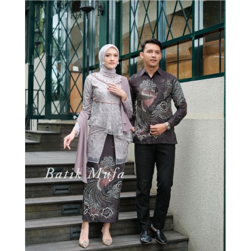 Jual Set Couple Kaluna Maroon Kebaya Modern Kebaya Lamaran Kebaya