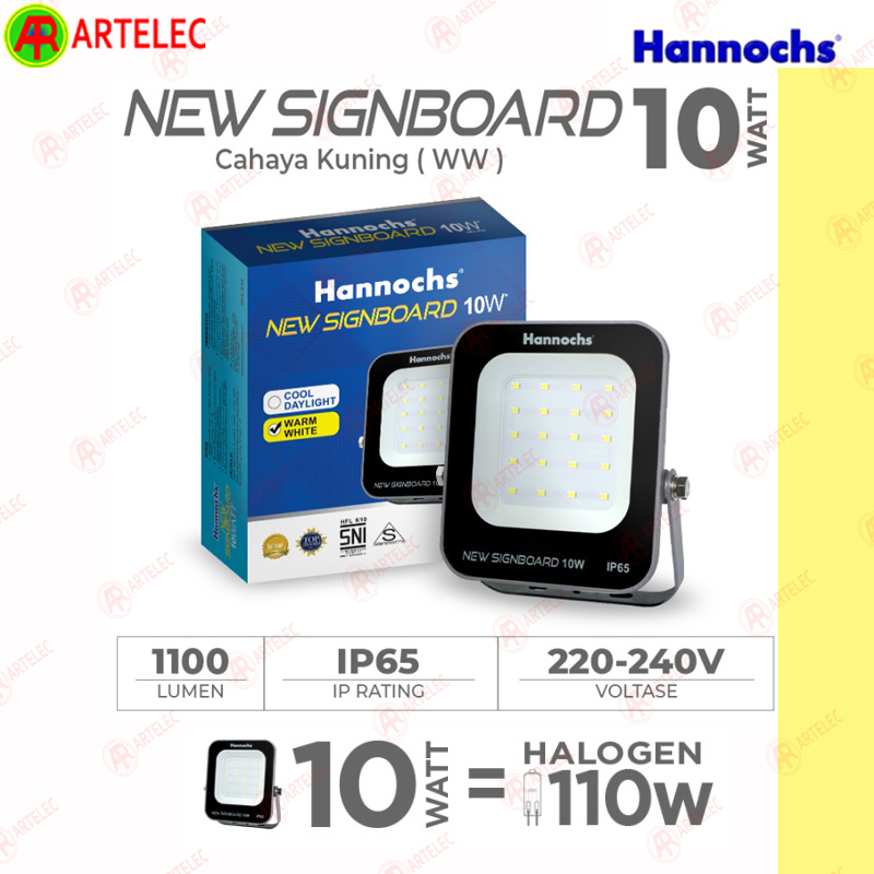 Jual Lampu Sorot Led Tembak Floodlight Hannochs New Signboard 10w