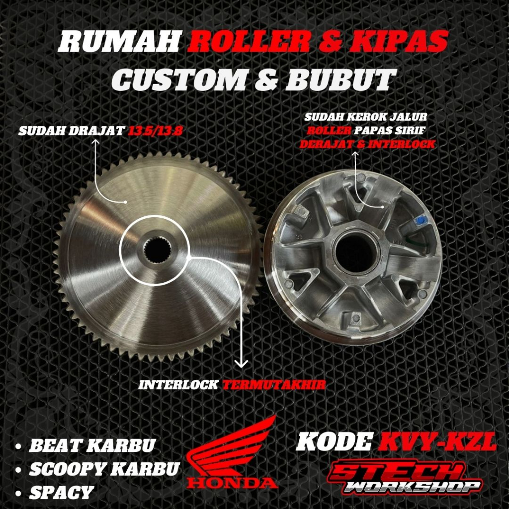 Jual PULLEY BUBUT RUMAH ROLLER BEAT FI RUMAH ROLLER VARIO 110 KARBU