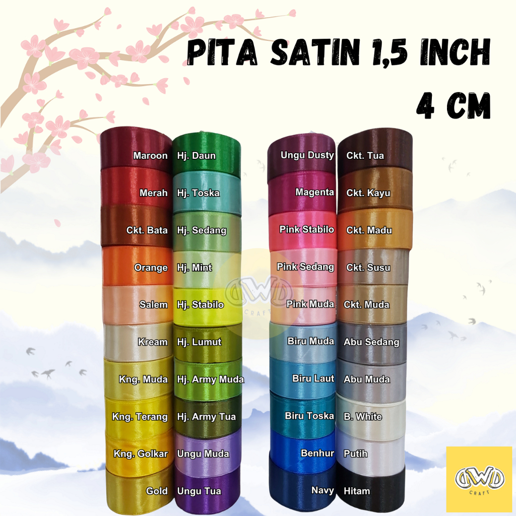 Jual Pita Satin Inch Cm Inch Shopee Indonesia