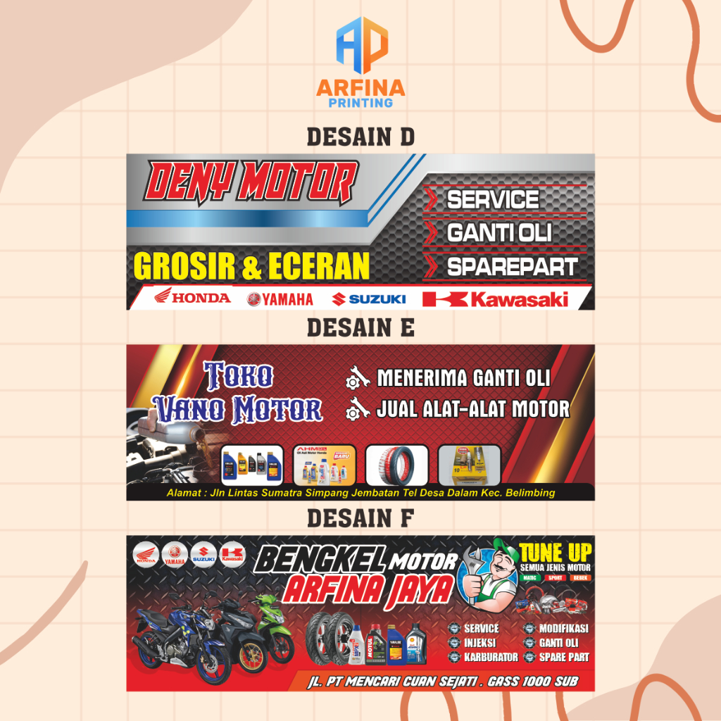 Jual Spanduk Banner Bengkel Motor Mobil Shopee Indonesia