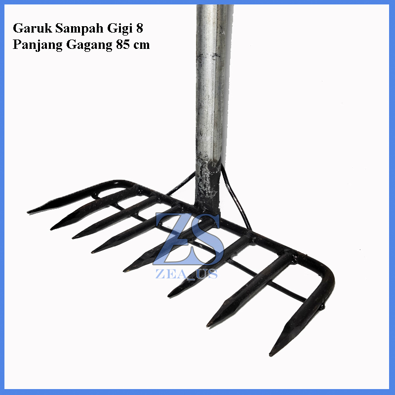 Jual Garuk Sampah 8 Gigi Gagang Pipa Besi Panjang Pembersih Sampah Got