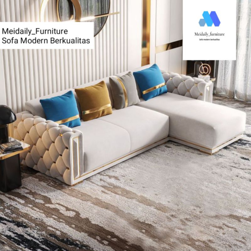 Jual Sofa L Minimalis Kursi Ruang Tamu Sofa Tamu Super Mewah Modern