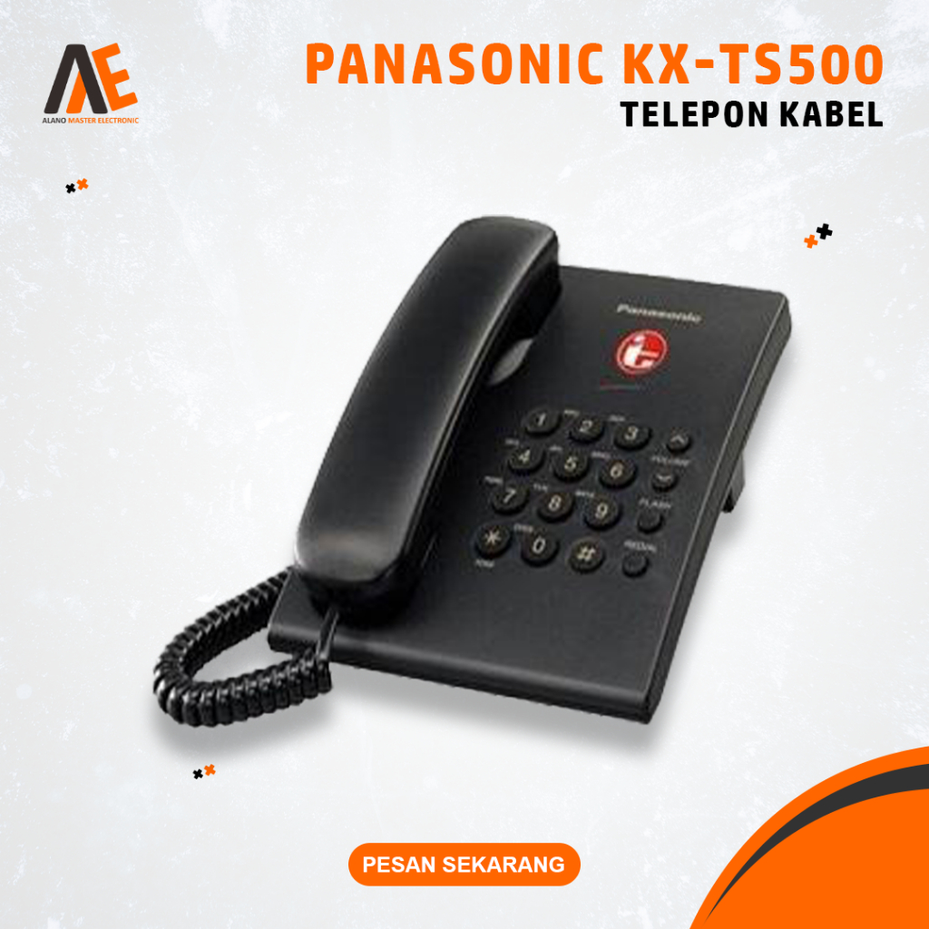 Jual Telepon Kabel Panasonic KX TS500 Dinding Rumah Kantor Indihome