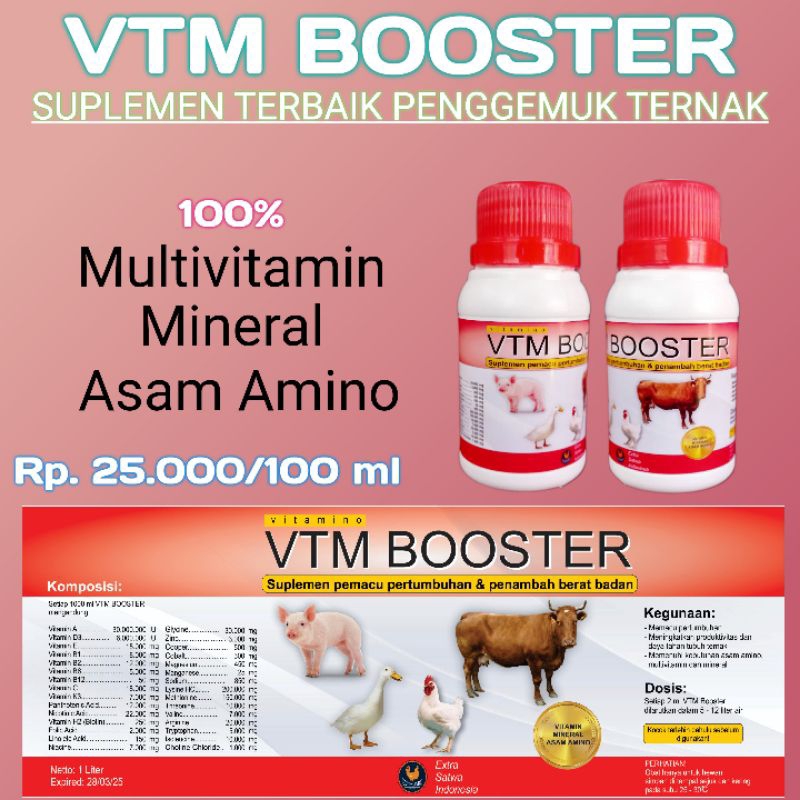 Jual Vtm Booster Vitamin Pemacu Pertumbuhan Dan Penambah Berat Badan