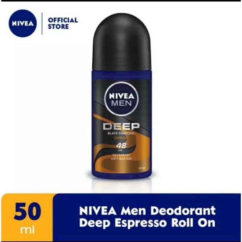 Jual NIVEA MEN Deodorant Deep Espresso Roll On 50ml Shopee Indonesia