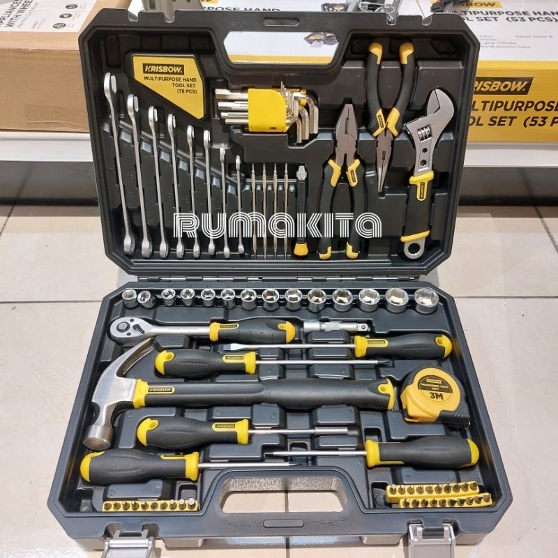 Jual Krisbow Mechanic Tool Kit Kunci Set Perkakas Mekanik 78 Pcs