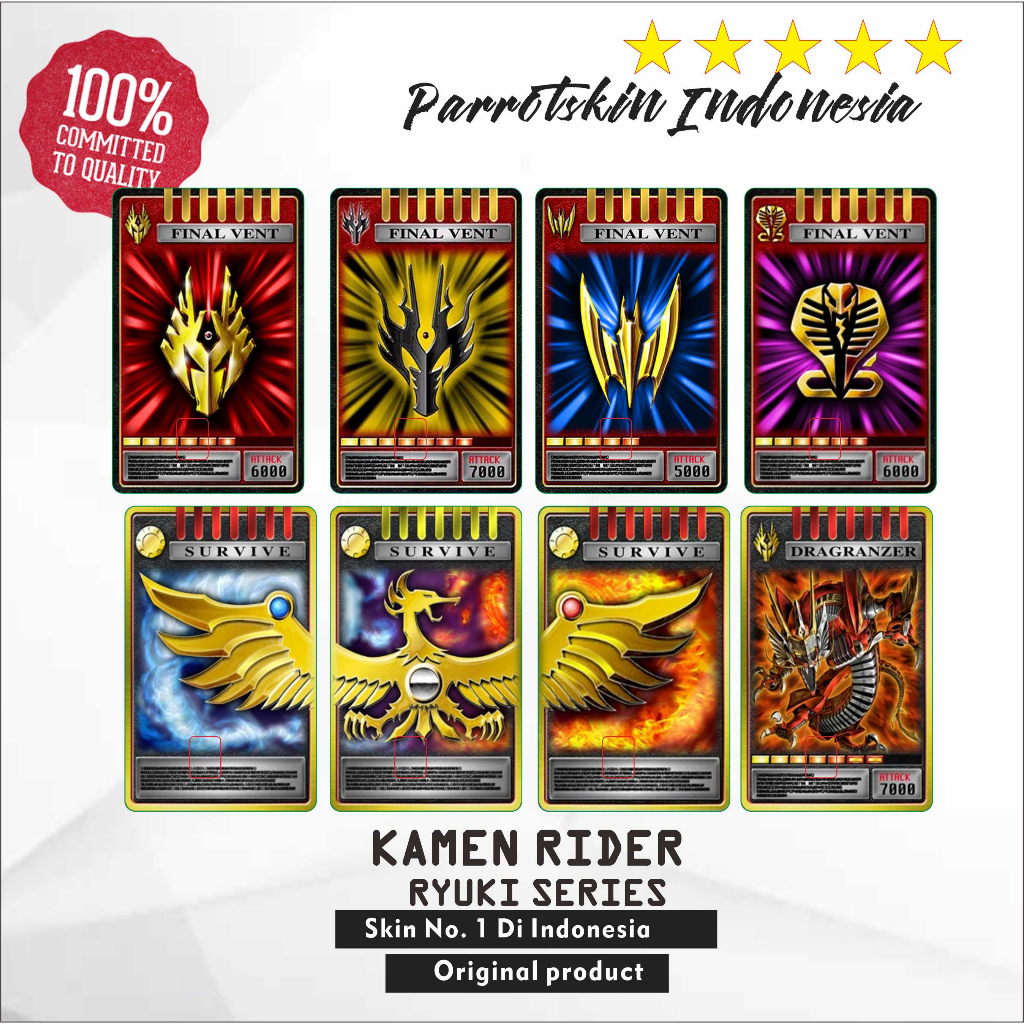 Jual Sticker Kartu Atm Kamen Rider Ryuki Skin Card Emoney Flazz Tapcash