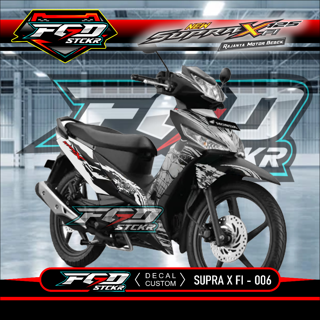 Jual Decal Supra X Fi Modif Keren Stiker Supra X Fi Full Body