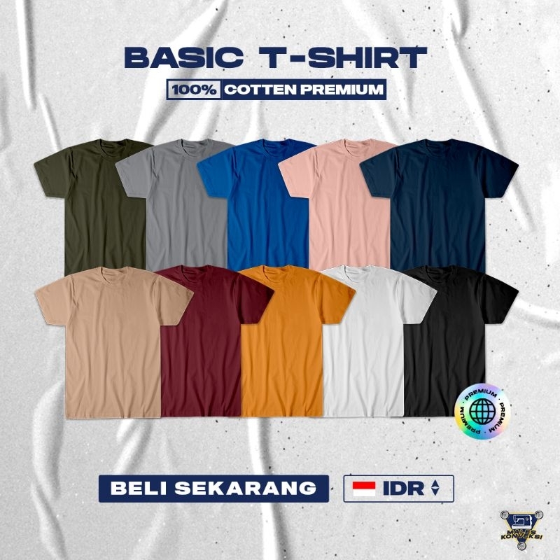 Jual Kaos Polos Premium Cotton Combed 30s 100 Shopee Indonesia