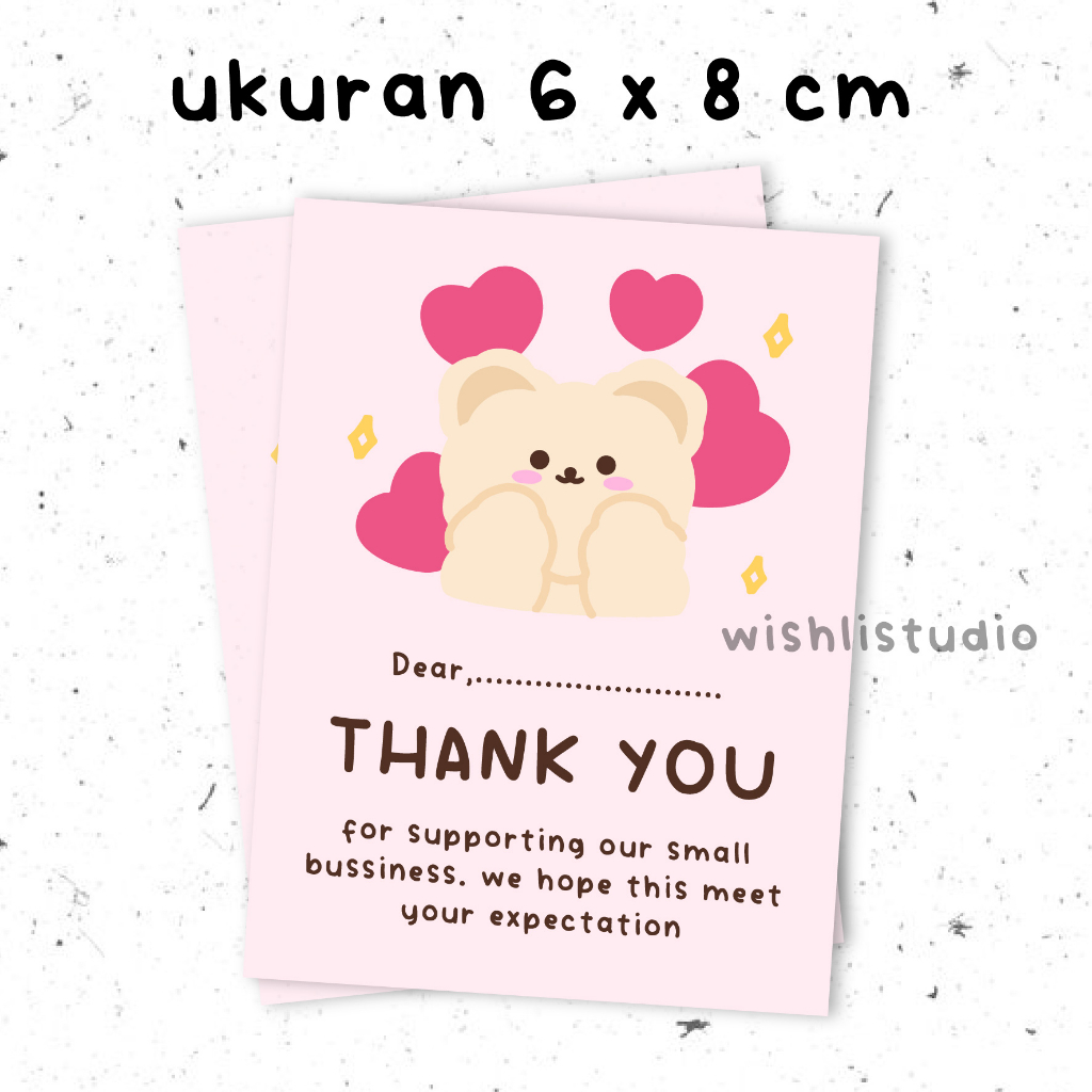 Jual Kartu Ucapan Terima Kasih Thank You Card Online Shop Olshop