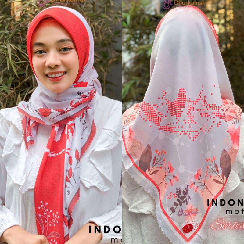 Jual Hijab Voal Merdeka Merah Putih Segiempat Kemerdekaan Hijab Voal