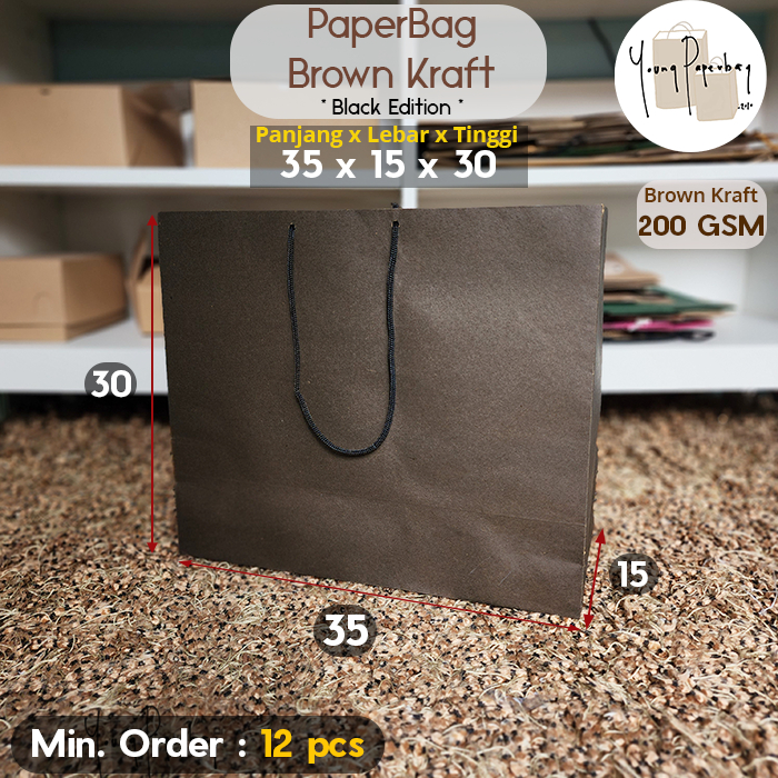 Jual Gsm Paper Bag Tas Kertas Paperbag Color Polos Kraft Coklat