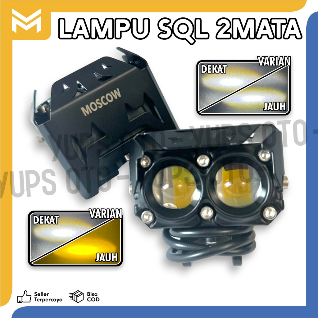 Jual LAMPU SQL 2 MATA MOSCOW BODY BESI LAMPU TEMBAK LED SQL LAMPU SOROT