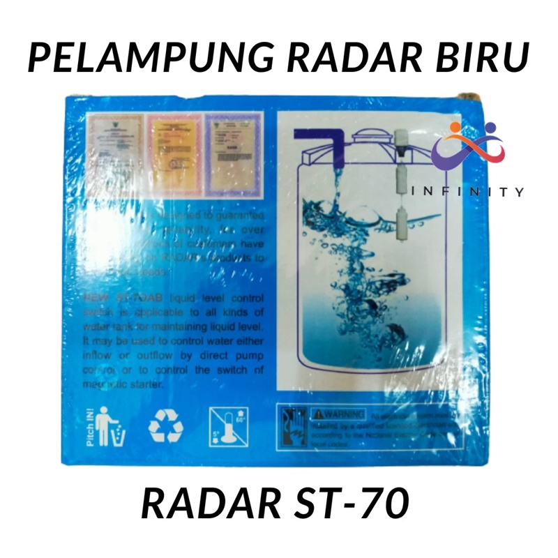 Jual RADAR BIRU ST 70 AB NEW PELAMPUNG AIR OTOMATIS TOREN TANGKI