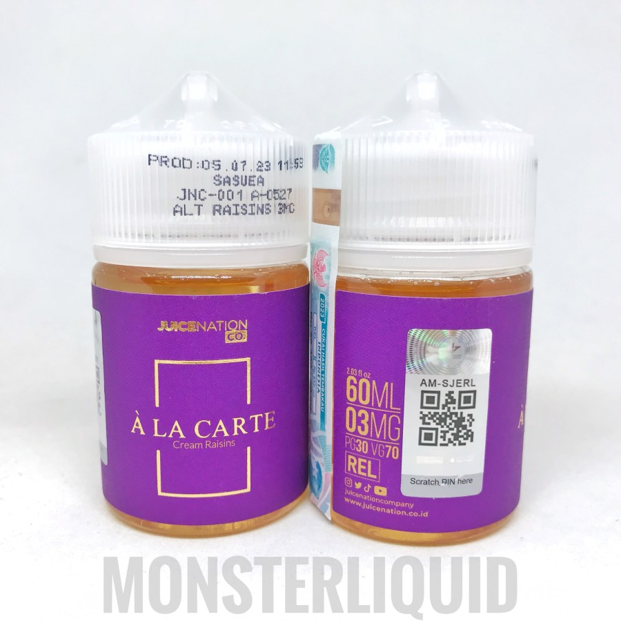 Jual A LA CARTE UNGU CREAM RAISIN BY JUICENATION 3MG 60ML Shopee