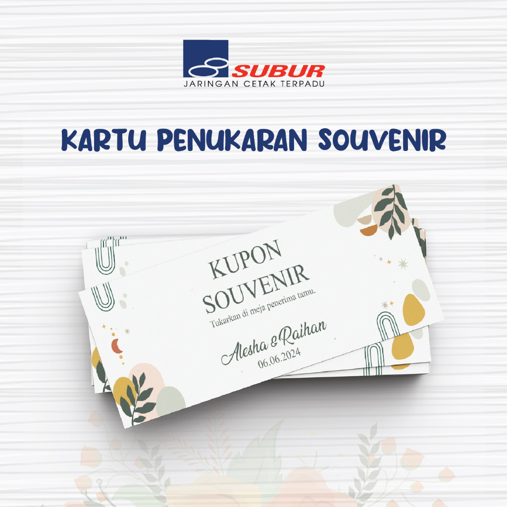 Jual Kupon Souvenir Pernikahan Wedding Penukaran Hadiah Kartu Custom