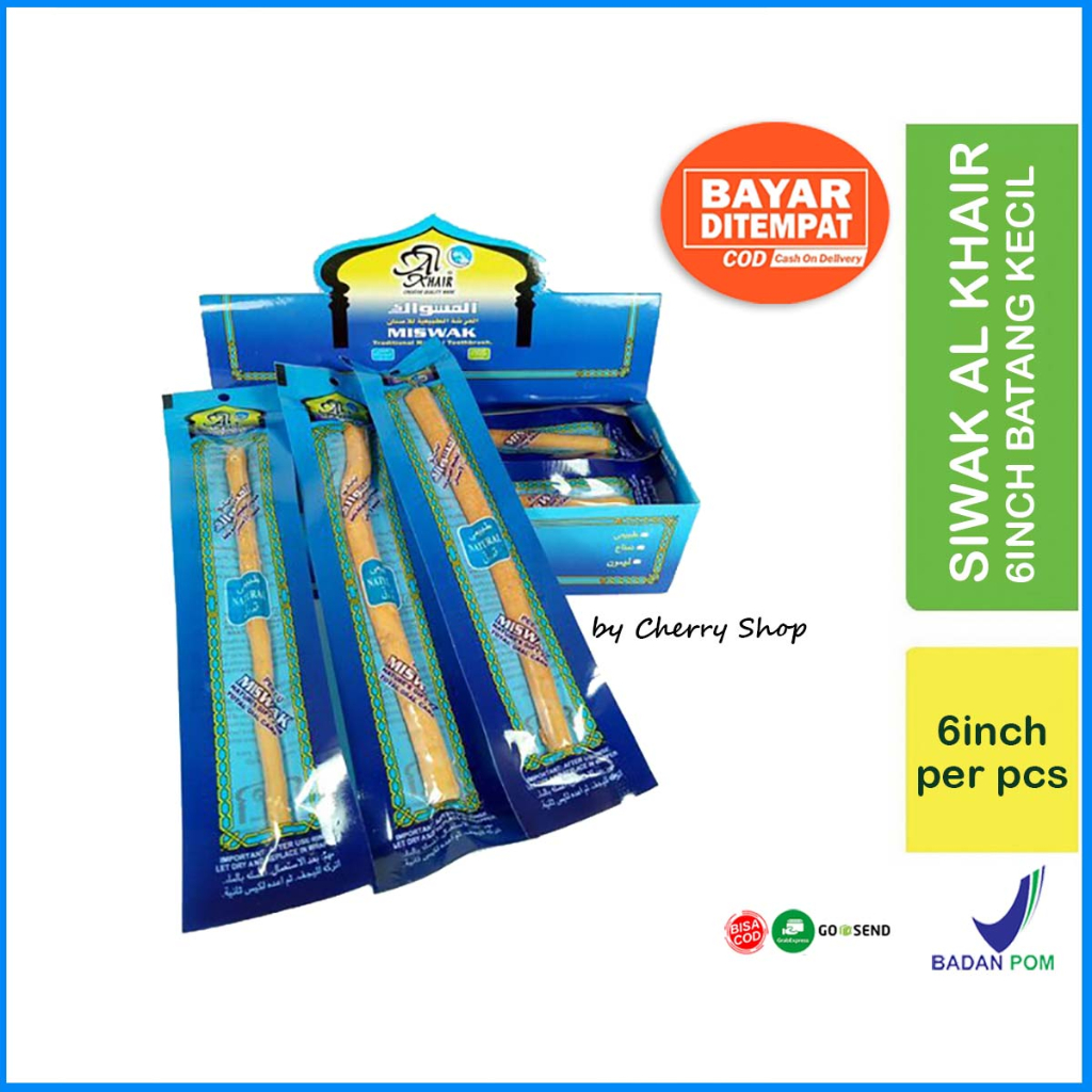 Jual SIWAK NATURAL UKURAN 6 INCH BPOM MISWAK AL KHAIR SIWAK 6