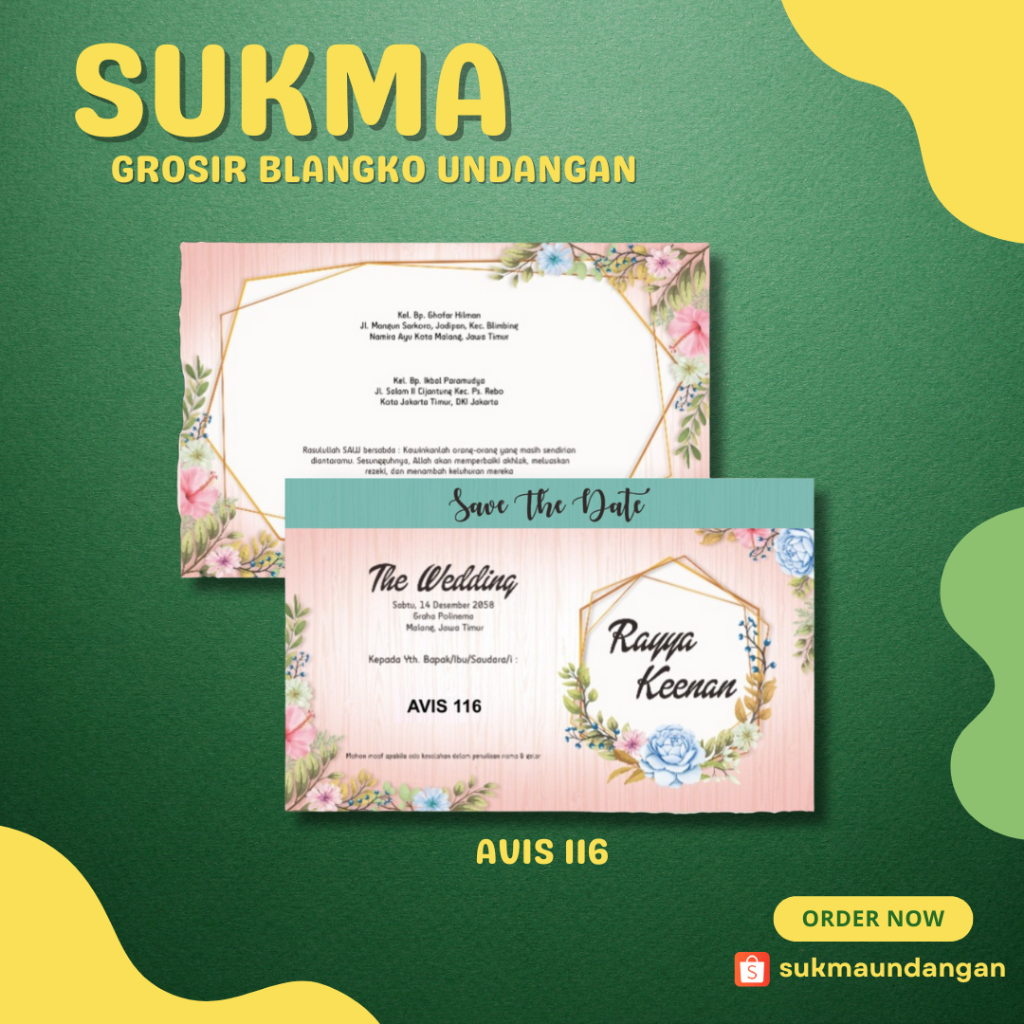 Jual Kertas Blangko Undangan Nikah Murah Avis Sukma Undangan