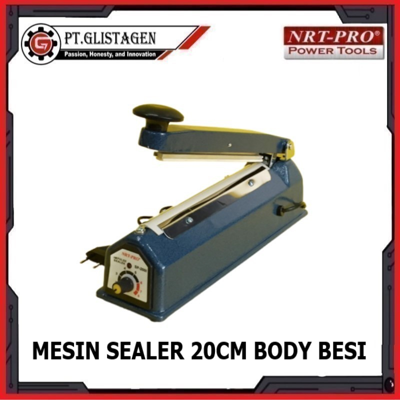 Jual Mesin Press Plastik Impulse Sealer Body Besi 20 CM NRT PRO 200i