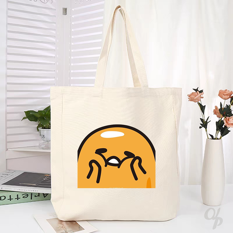 Jual Tote Bag Kanvas Gudetama Totebag Canvas Wanita Pria Tas Tote