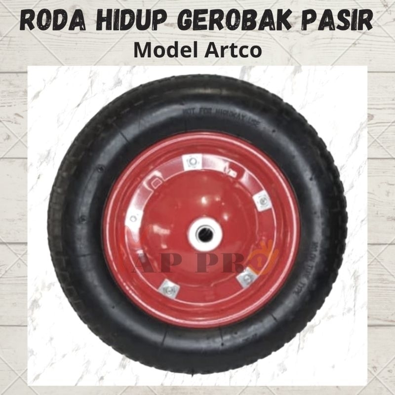 Jual Roda Gerobak Pasir Model Artco Warna Merah Shopee Indonesia