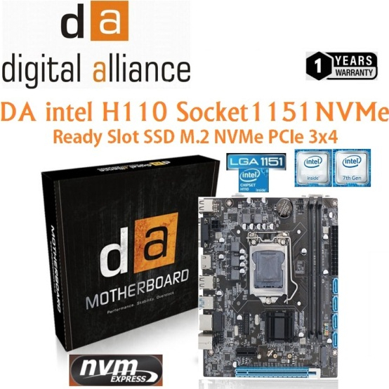 Jual Da Motherboard Intel H Nvme Socket Lga Digital Alliance