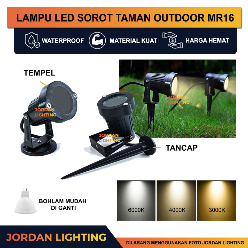 Jual Lampu Taman Led Halaman Teras Outdoor W W W Fitting Mr Spot