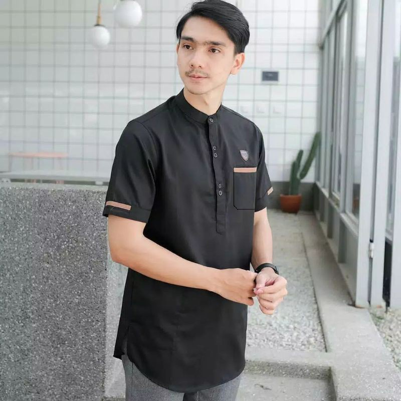 Jual Baju Koko Pria Pakaian Muslim Pria Lengan Pendek Tajol Shopee