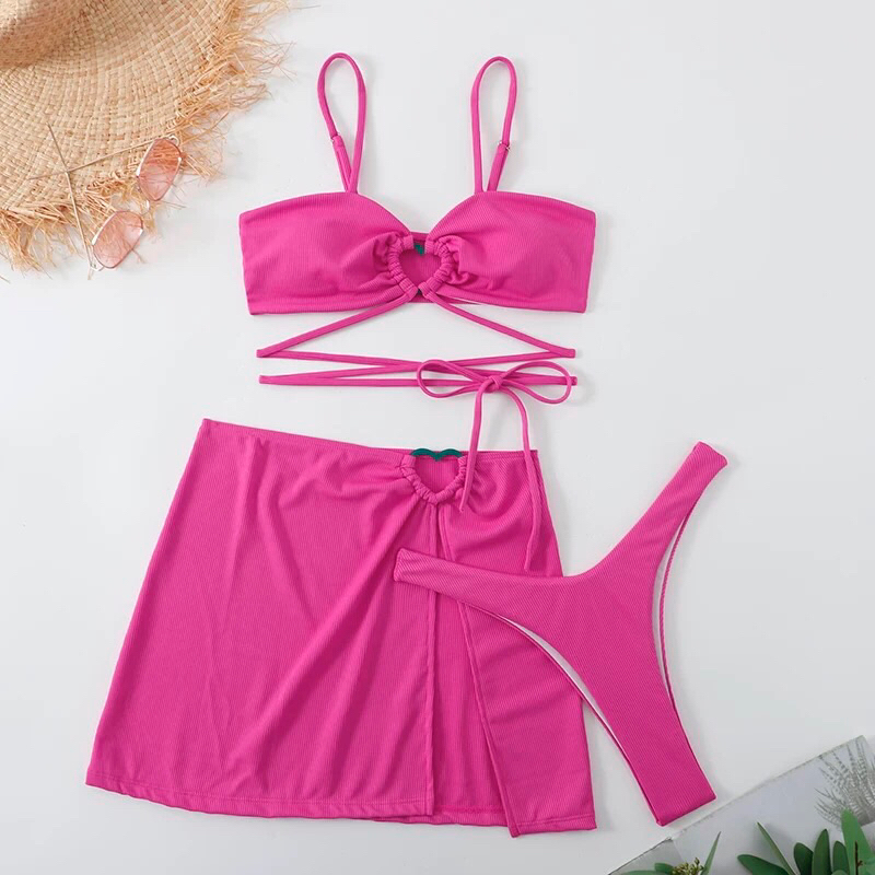 Jual Verbena In Pink 3 Set Bikini Baju Renang Wanita Swimwear