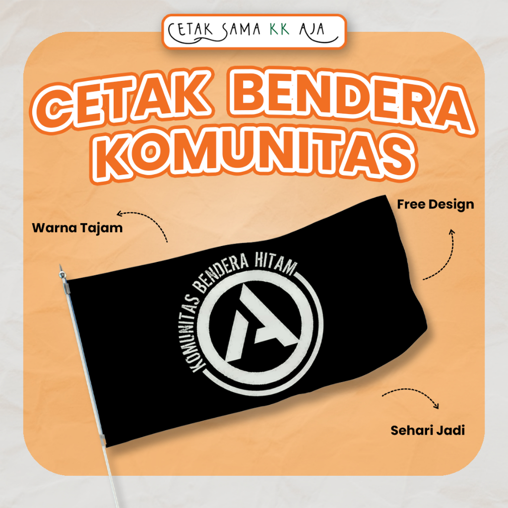 Jual FREE DESIGN CETAK BENDERA KAIN KOMUNITAS GRUP GOJEK GRAB SHOPEE