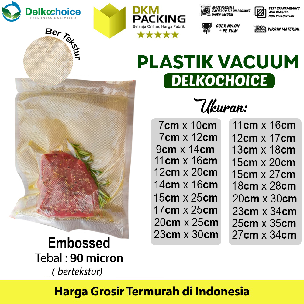 Jual Plastik Vacuum Bag Emboss Vacum Vakum Embossed Bintik Sealer