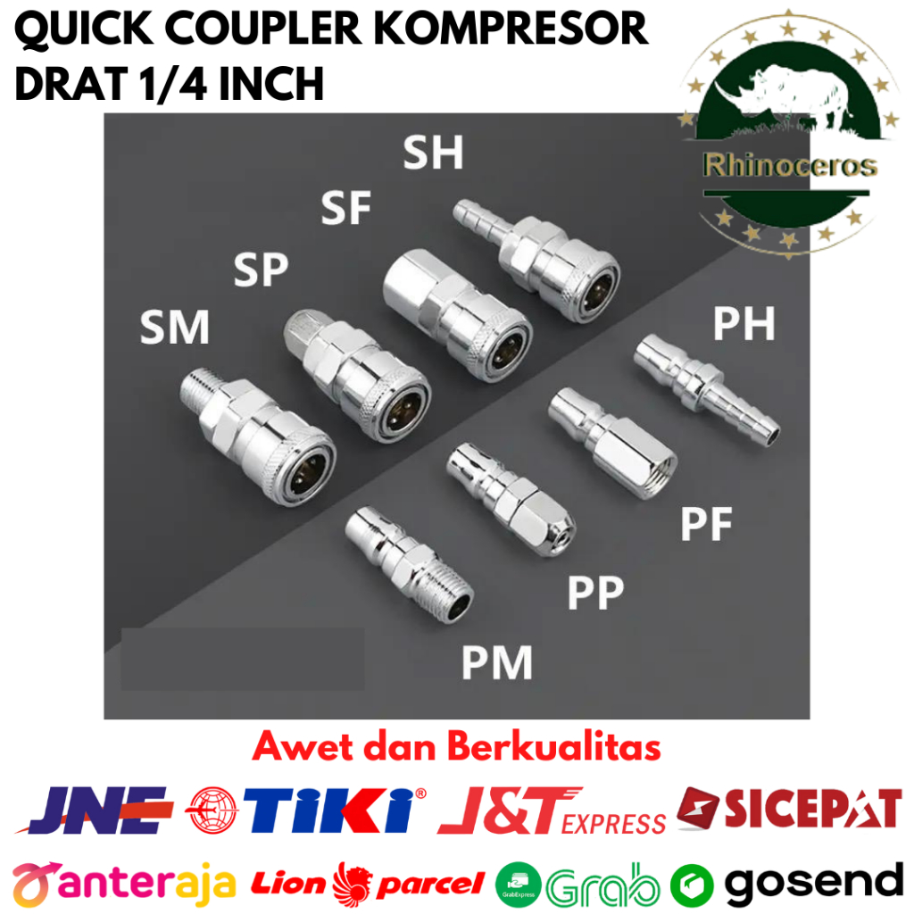 Jual Quick Coupler Connector Angin Neple Kompresor Universal Drat