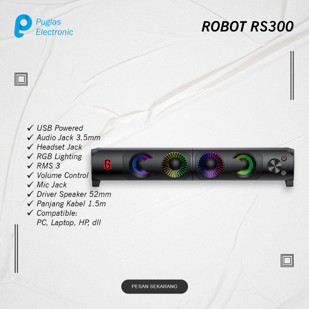 Jual Speaker Soundbar Robot Gamen Rs Gaming Speaker Pc Komputer