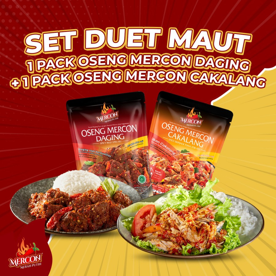 Jual Duet Maut Oseng Mercon Daging Cakalang Mercon Merah Putih