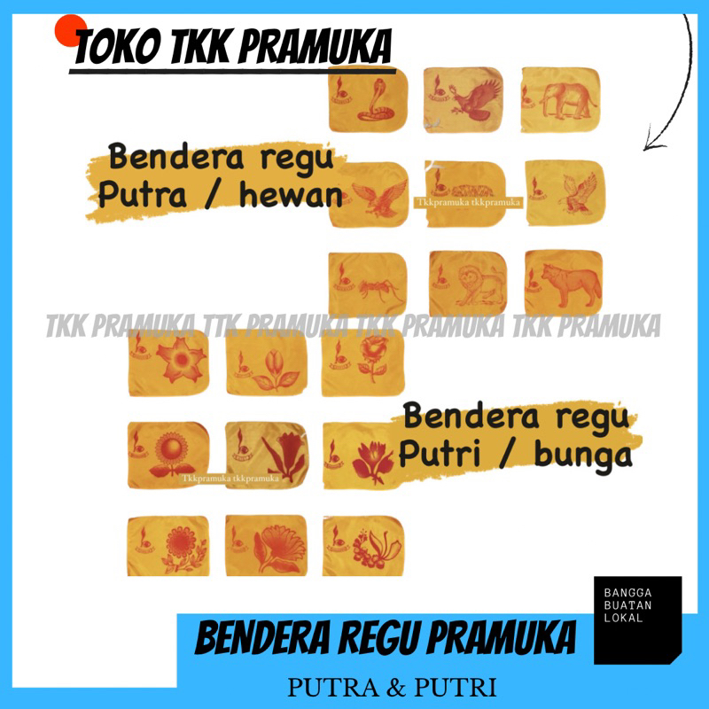 Jual Bendera Regu Pramuka Bendera Regu Putra Bendera Regu Putri