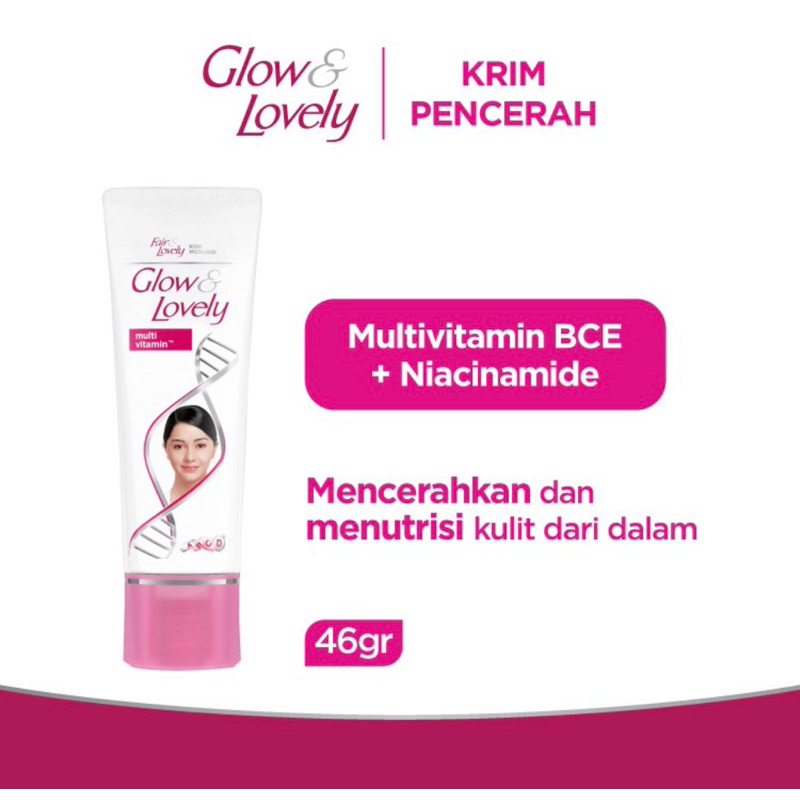 Jual Glow Lovely Krim Wajah Pencerah Harian Multivitamin Day Cream