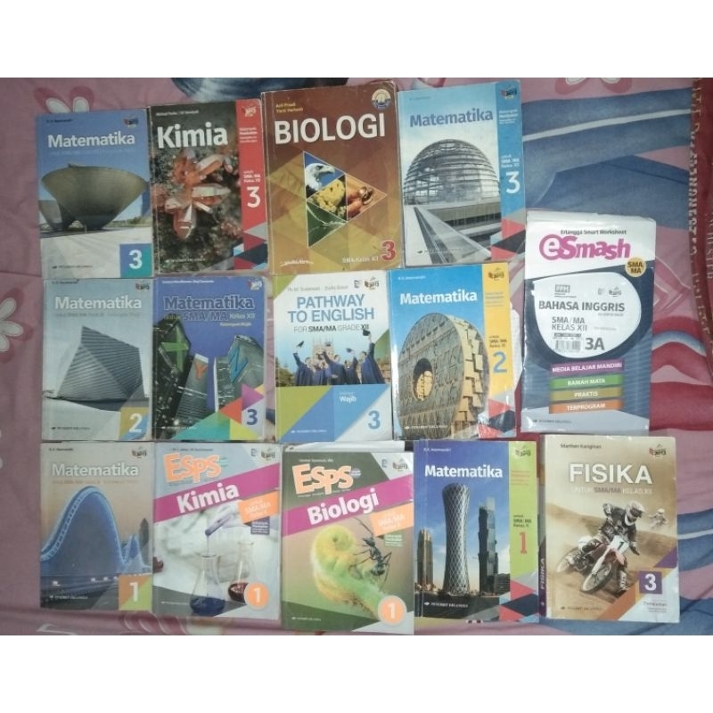 Jual Preloved Buku Paket Erlangga K Yudhistira Esps Biologi Fisika