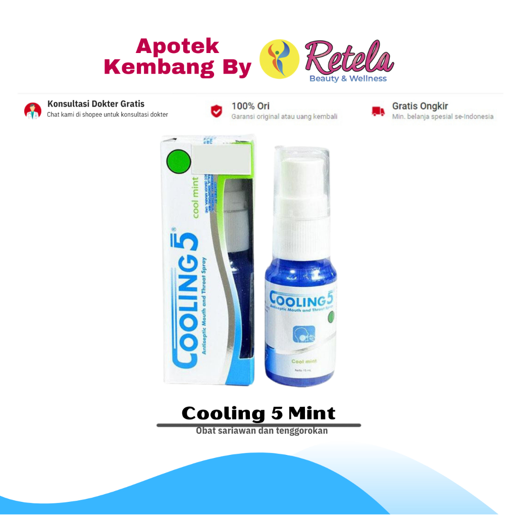 Jual COOLING 5 MOUTH SPRAY COOL MINT 15ML Shopee Indonesia