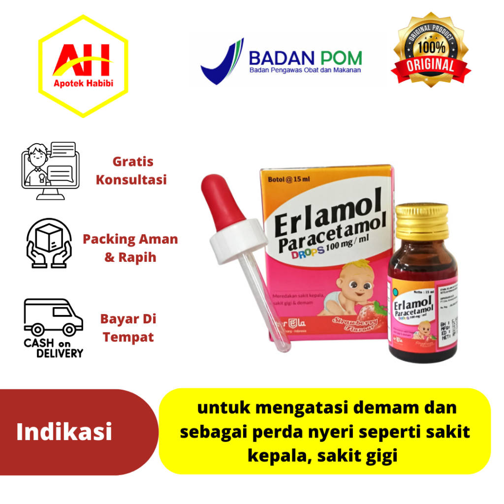 Jual Erlamol Drop Ml Dan Sirup Ml Obat Demampusing Sakit Kepala