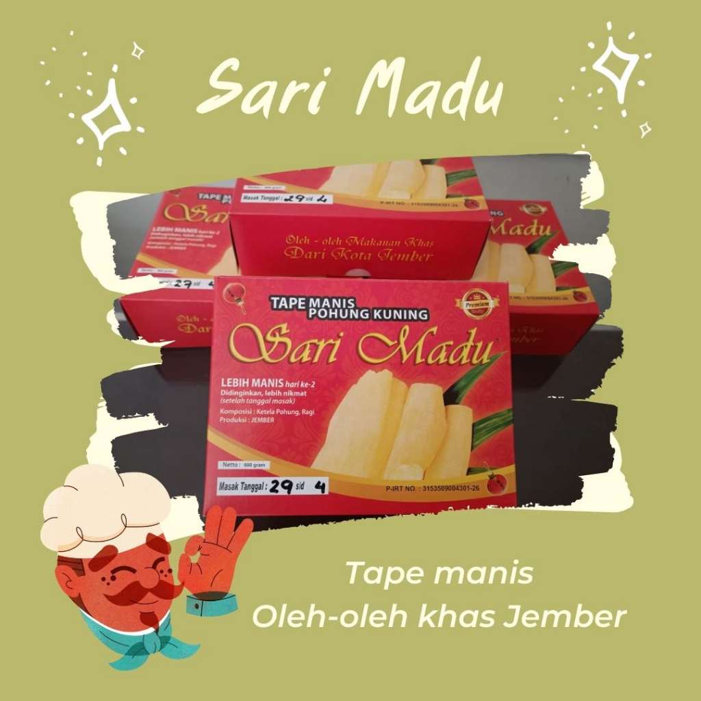 Jual Tape SARI MADU Khas Jember 600 Gram Shopee Indonesia