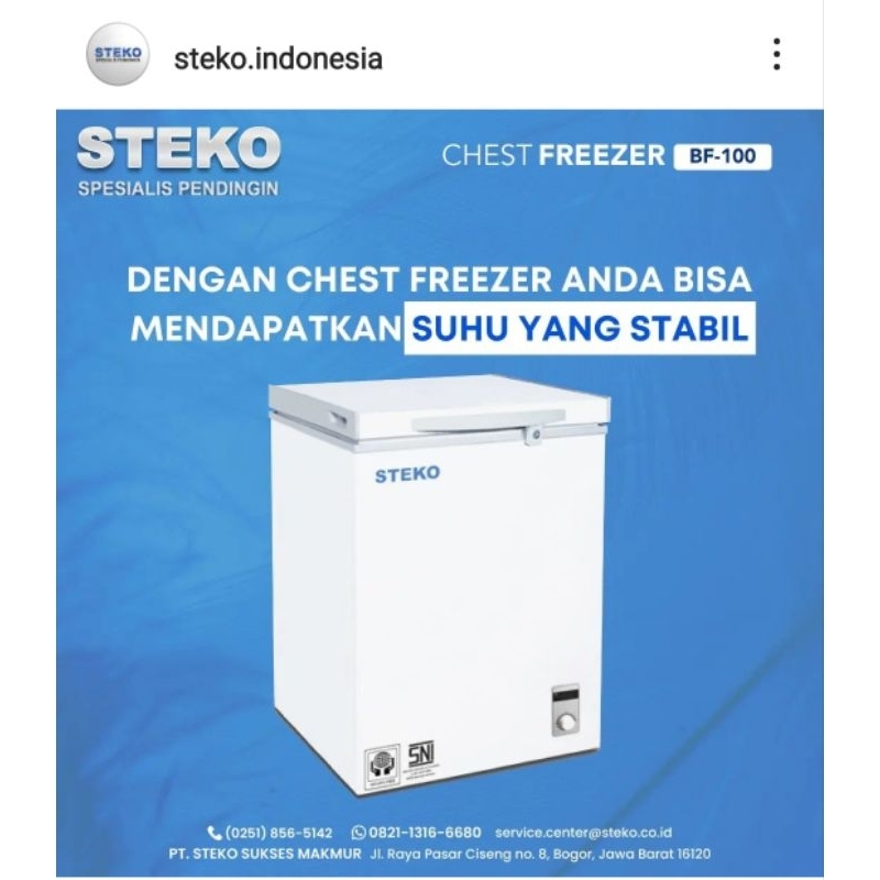 Jual Chest Frezer Steko Bf Liter Shopee Indonesia