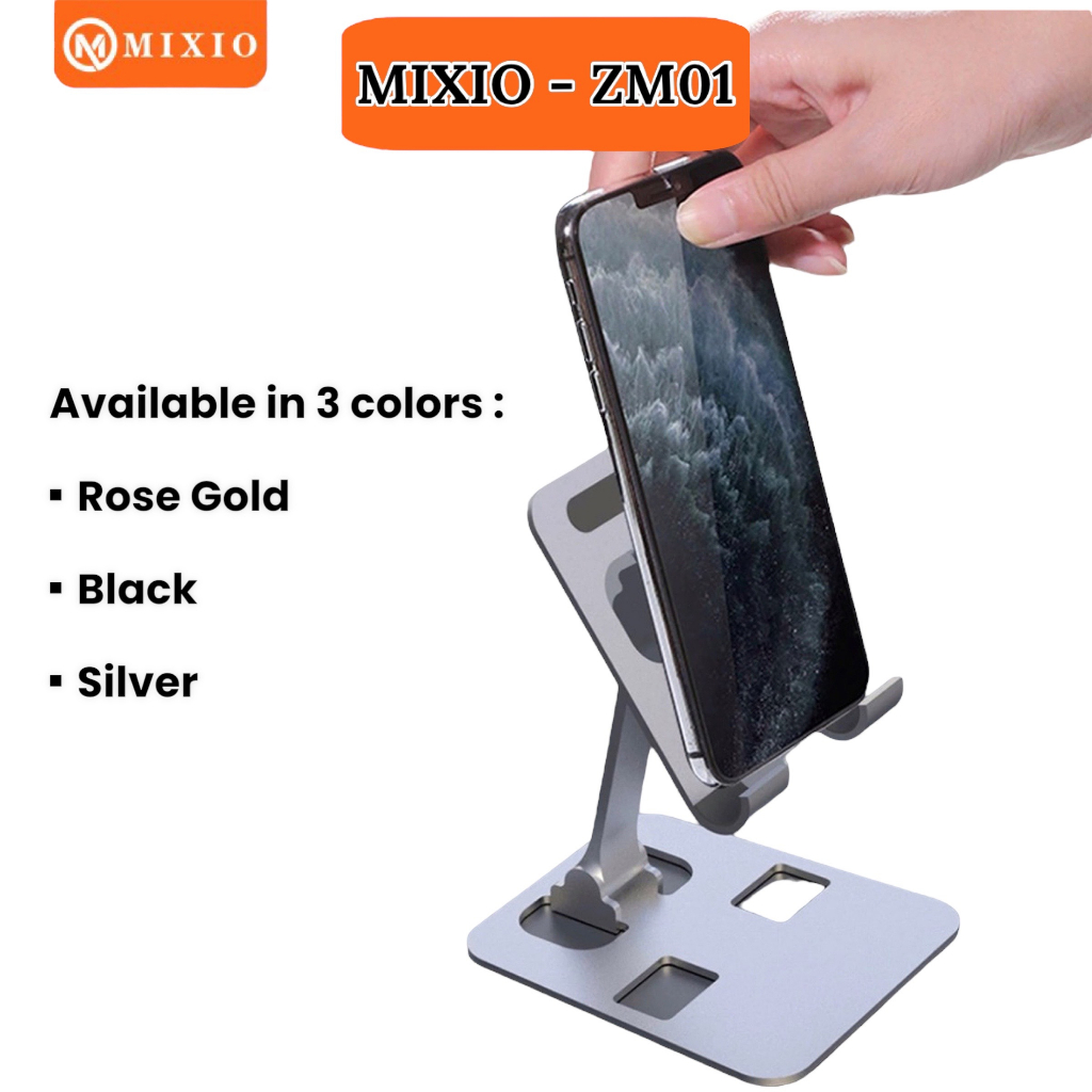 Jual MIXIO ZM 01 Foldable Adjustable Phone Stand Holder Aluminium