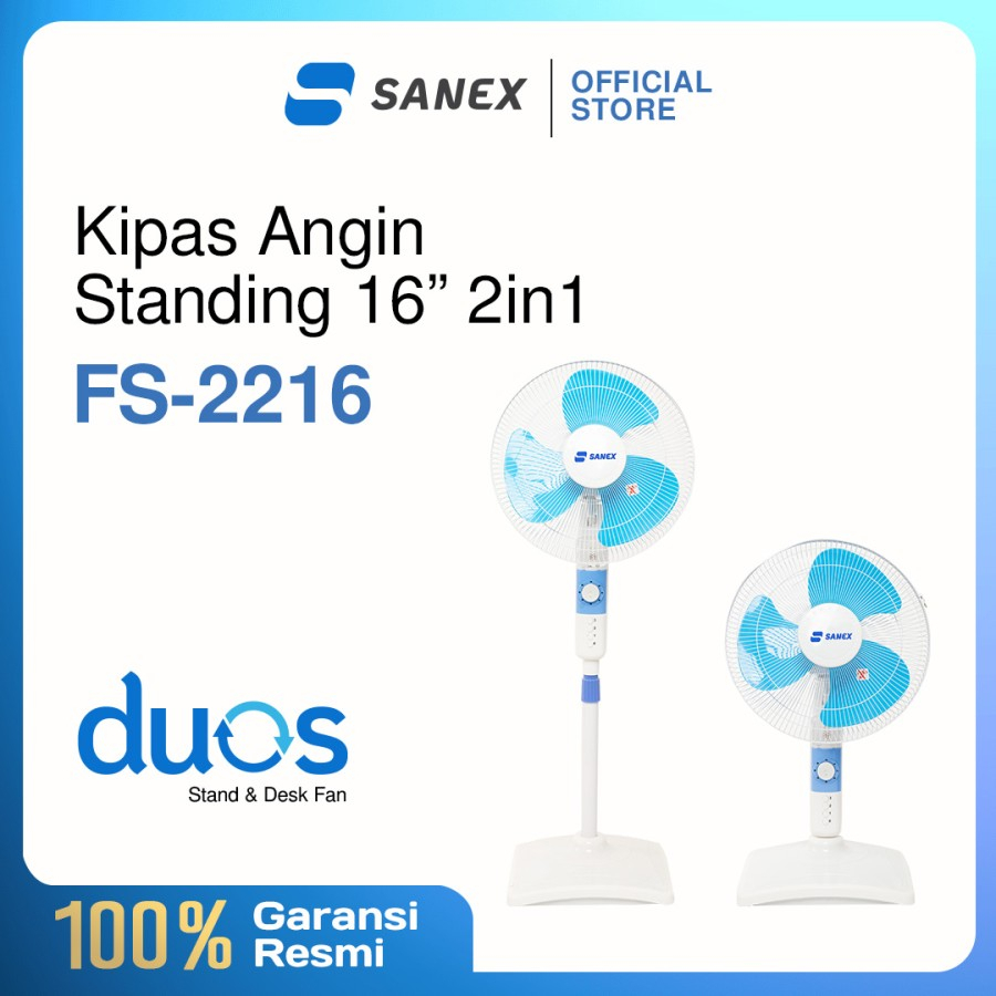 Jual Kipas Angin Berdiri 16 Stand Fan 16 Inch Sanex FS 884 FS 899