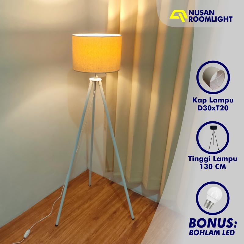 Jual Lampu Berdiri Standing Lantai Sudut Beside Floor Lamp Ruang Tamu