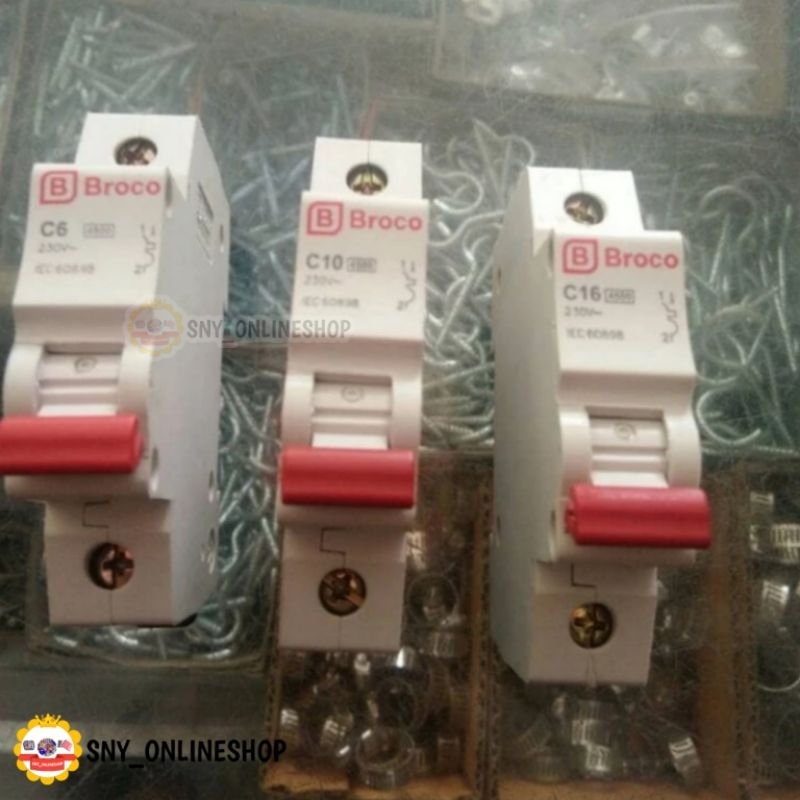 Jual Mini Circuit Breaker Mcb A A A Broco Shopee Indonesia