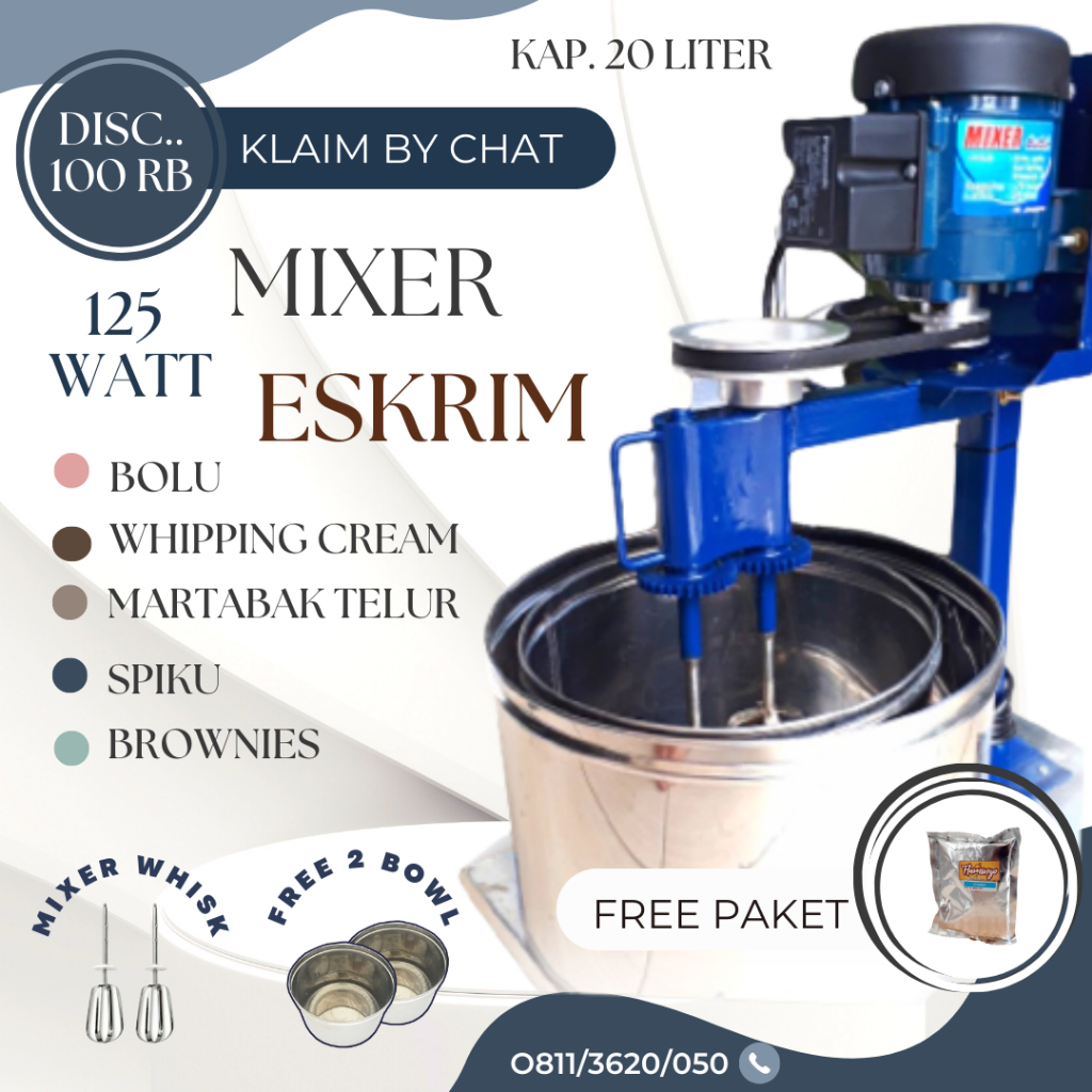 Jual Mesin Pengaduk Adonan Kue Stand Mixer Bolu Ukuran Besar Liter