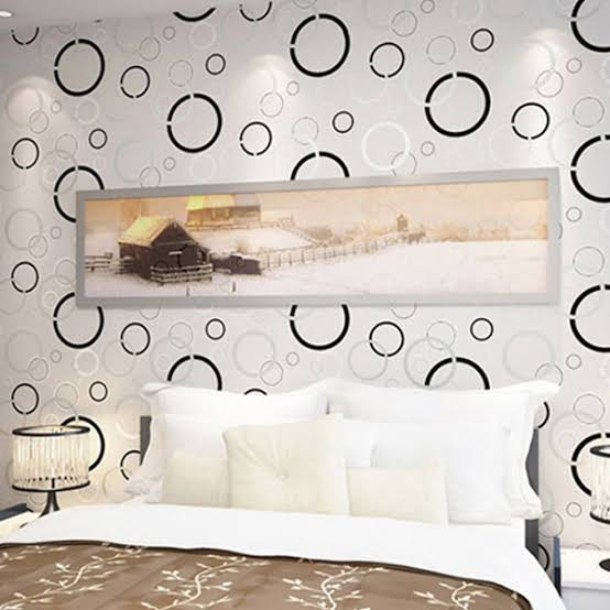 Jual Cod Wallpaper Sticker Dinding Motif Polkadot M X Cm Bulat