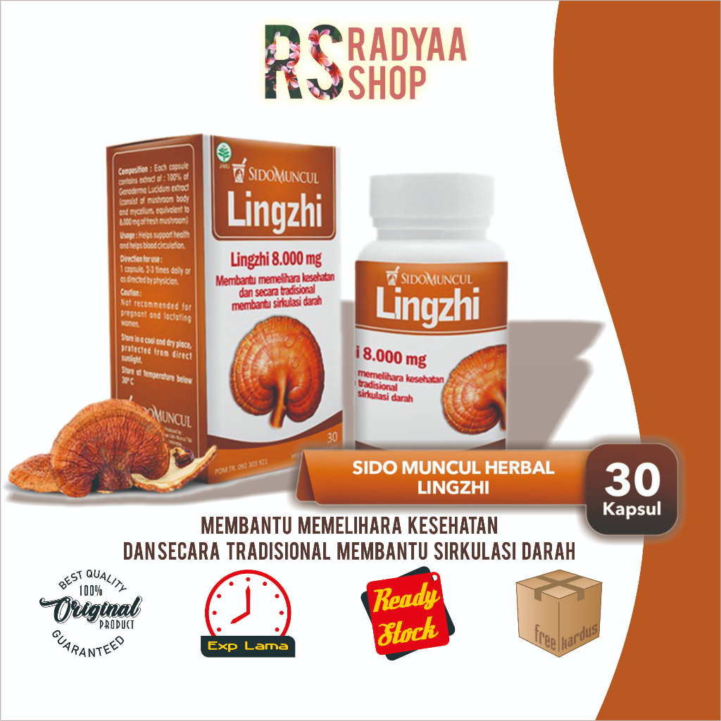 Jual Sido Muncul Herbal Lingzhi Kapsul Ling Zhi Membantu